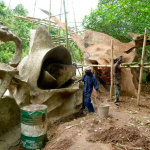Adeyemi Oseni, master sculptor, at work