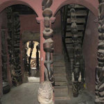 Susanne purchased the art of the members of the New Sacred Art Movement to encourage them: Pillars by Buraimoh Gbadamosi